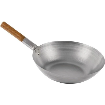 Afbeelding van London Wok Met Platte Bodem 33cm GJ494 Horeca &amp; Professioneel