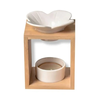 Afbeelding van Zen&#039;Aroma Naturéa Plumeria Geurbrander brander van etherische oliën, geurfondanten, geurwasvierkant verspreiding door zachte warmte aromatherapie decoratief en therapeutisch object