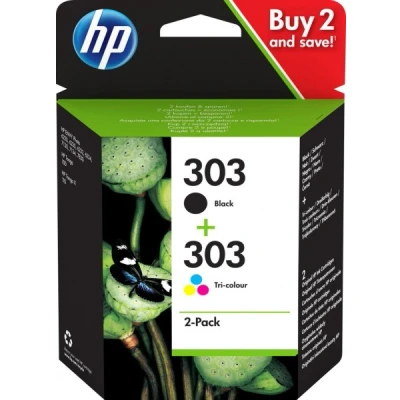 Afbeelding van HP Inktcartridge 3YM92AE 303 zwart kleur