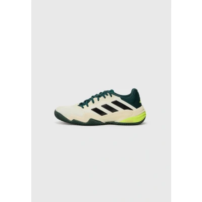 Afbeelding van adidas Performance Barricade 13 CLAY Tennis Tennisschoenen voor kleibanen, Heren, Maat: 44 2/3, Off white/black/dark green Textiel/ synthetisch