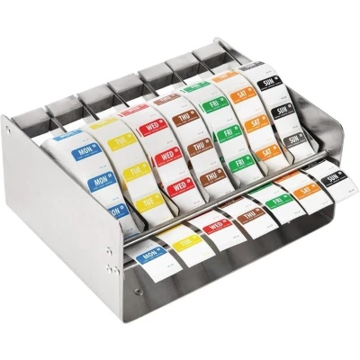 Afbeelding van Vogue kleurcode RVS stickerdispenser + stickers