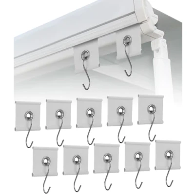 Afbeelding van Goxiry Set van 12 paspelogen voor paspelrail 5/6 mm tot 7/8 mm, paspelhaken campingluifel, camper, accessoires caravan, luifel, campingtent