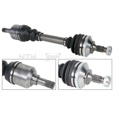 Afbeelding van SNR DK59.018 Aandrijfas Vooras links 592mm Met rubberlager PEUGEOT: 206 Hatchback, SW, 307 Hatchback