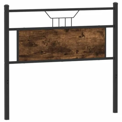 Afbeelding van vidaXL Hoofdbord 107 cm bewerkt hout en staal gerookt eikenkleurig