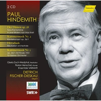 Afbeelding van Ensemble Varianti &amp; Hindemith: Der Damon / Herodiade Kammermusik 1+2 (2 CD)