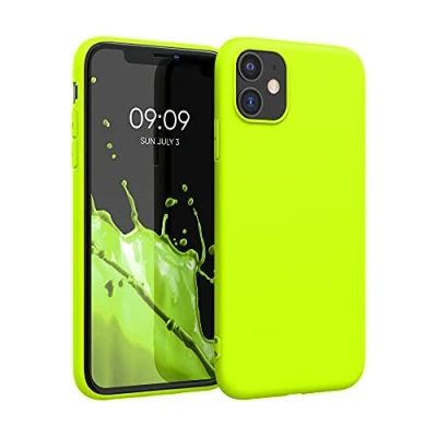 Afbeelding van kwmobile telefoonhoesje geschikt voor Apple iPhone 11 Hoesje smartphone Back cover in neon geel