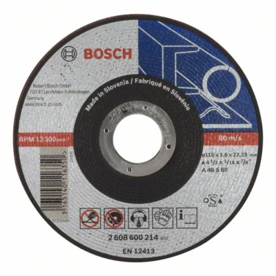 Afbeelding van Bosch Accessories A 46 S BF 2608600214 Doorslijpschijf recht 115 mm 1 stuk(s) Metaal