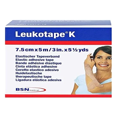 Afbeelding van Leukotape K Elastische Tape 5 m x 7,5 cm Beige