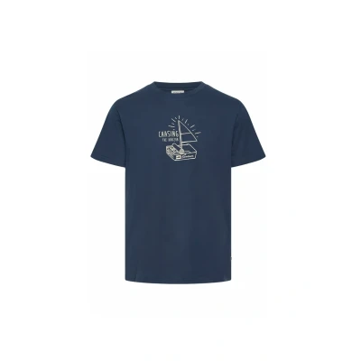 Afbeelding van Solid Odell Tshirt print, Heren, Maat: Large, Insignia blue