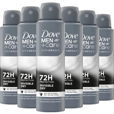 Afbeelding van 6x Dove Deodorant Spray Men+Care Invisible Dry 150 ml