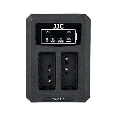 Afbeelding van JJC USB dual oplader acculader voor Canon EOS RP M3 M5 M6 77D 750D 760D 800D 850D 250D 200DII 200D camera&#039;s LP E17 accu