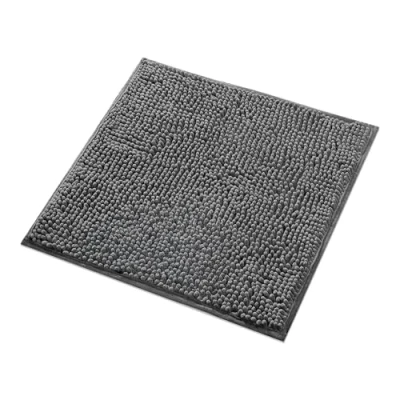 Afbeelding van Badmat Grijs Badkamer Tapijt kan gecombineerd worden tot een set Antislip &amp; Maschinewasbaar Toiletmat 45x45cm