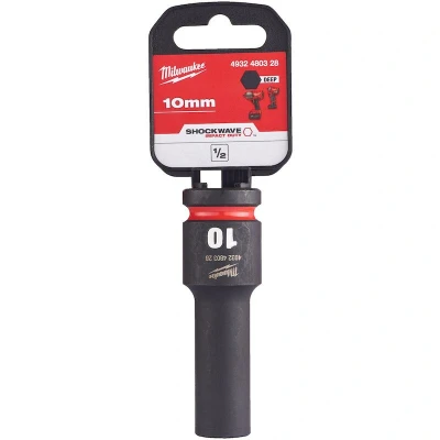 Afbeelding van MILWAUKEE 4932480328 SHOCKWAVE IMPACT DUTY 1/2&quot; slagvaste dop diep 10 mm