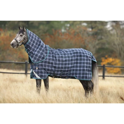 Afbeelding van Rhino Plus Turnout Medium Varilayer Navy Check/Teal 155/206