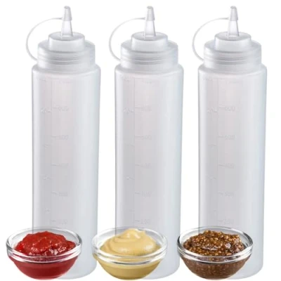 Afbeelding van Westmark Knijpfles, nauwkeurige dosering en schone vulling van stabiele flessen met mayonaise, BBQ saus andere vloeistoffen, hygiënisch, BPA vrij, 700 ml