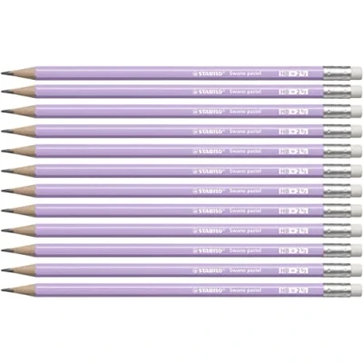 Image de STABILO Crayon papier Swano pastel Lot x 10 crayons graphite HB lilas
