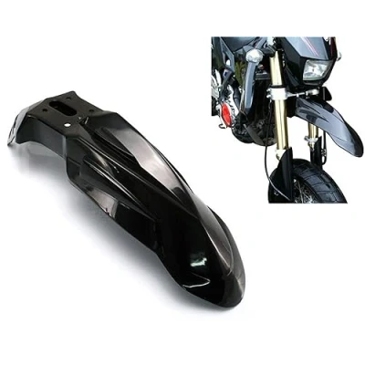 Afbeelding van Motorfiets voorspatbord voor supermotorfiets, motorcross, trailfiets en offroad avonturenfietsen Ideaal verschillende Honda Kawasaki Suzuki KTM modellen Zwart
