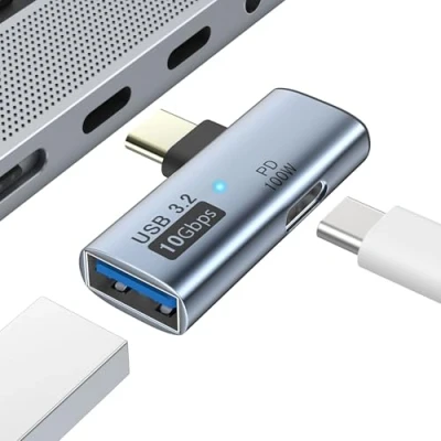 Afbeelding van MoKo USB C naar 3.2 in 1 adapter met type oplaadaansluiting, stekker OTG converter voor ROG Ally, Steam Deck, Quest 2, iPhone 15 serie, iPad, apparaten