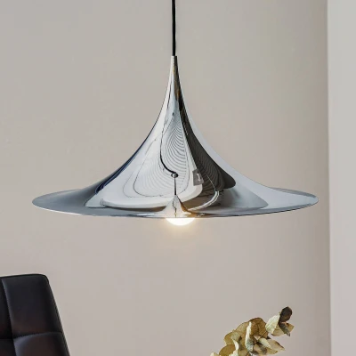 Afbeelding van Gubi Semi hanglamp, Ø 47 cm, chroom