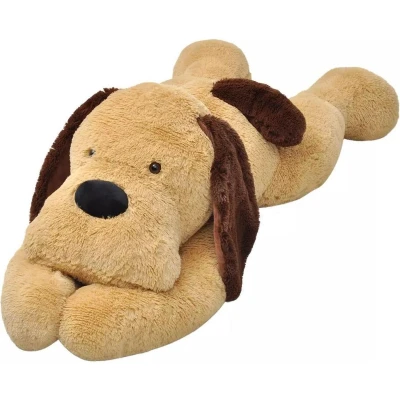 Afbeelding van vidaXL Knuffelbeest hond 120 cm pluche bruin