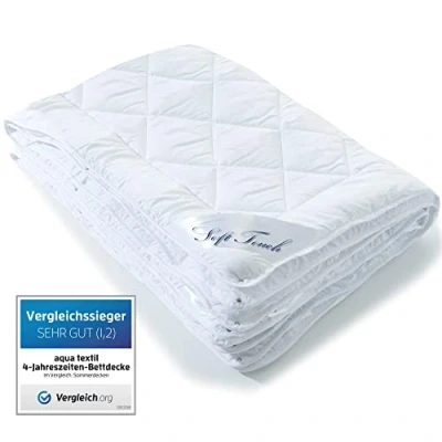 Afbeelding van aqua textil 10577 4 seizoenen dekbed microvezel Öko Tex 135 x 200 Full Extra Warm Winter 100% jaardekbed Soft Touch wasbaar op 90 (met sluitingen)