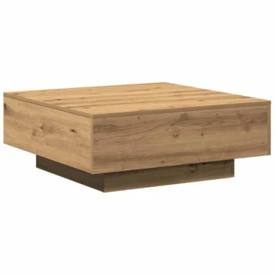 Afbeelding van vidaXL Salontafel Ambachtelijk eiken Massief hout 80 x 31 cm