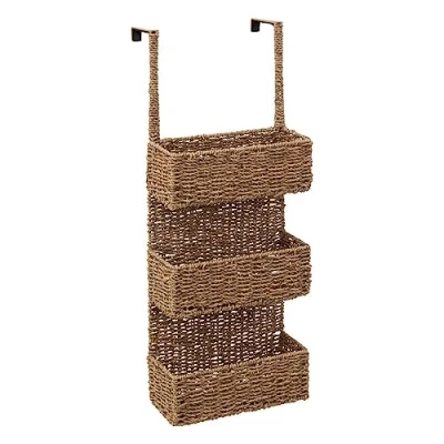 Afbeelding van 5Five Rieten manden deurrek Heavy Duty Opbergbox