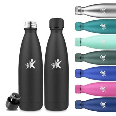 Afbeelding van Grsta Gourde isotherme 500 ml, sans BPA, bouteille en acier inoxydable, fuite, de 0,5 litres, inoxydable 18/8, métal pour sport, fitness, yoga, école, bureau
