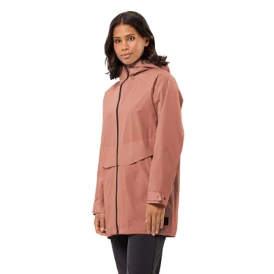 Afbeelding van Jack Wolfskin Mainkai LONG Parka, Dames, Maat: Medium, Sand storm
