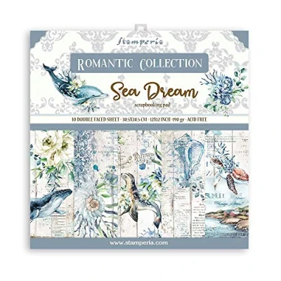 Afbeelding van Stamperia Internationaal, KFT Scrapbooking Pad Romantic Sea Dream, meerkleurig, 30,5 x cm