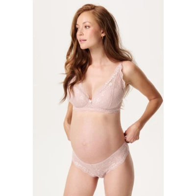 Afbeelding van Zwangerschaps Slip Brazilian Lace Pale Mauve S