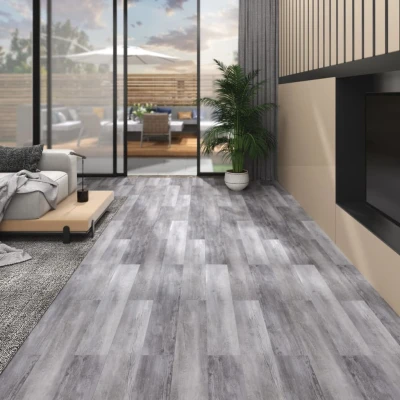 Afbeelding van Vloerplanken zelfklevend 5,02 m² 2 mm PVC mat houtgrijs