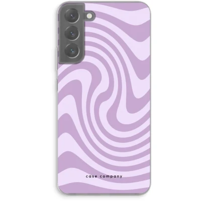 Afbeelding van Case Company® hoesje geschikt voor Samsung Galaxy S22 Plus Swirl Paars Soft Cover Telefoonhoesje Bescherming aan alle Kanten en Schermrand