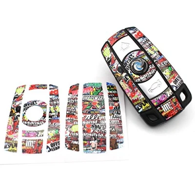 Afbeelding van Finest Folia K141 Beschermfolie voor sleutel, autosleutel met 3 toetsen (Keyless Go) (Stickerbomb)