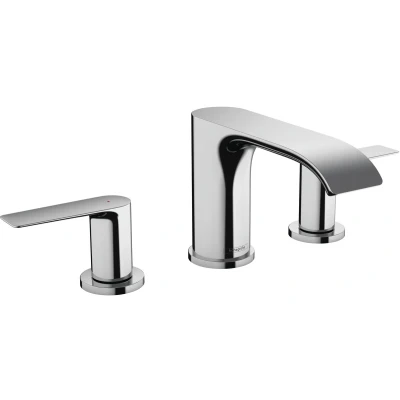Afbeelding van Hansgrohe Vivenis 3 gats wastafelmengkraan 90 met pop up trekwaste