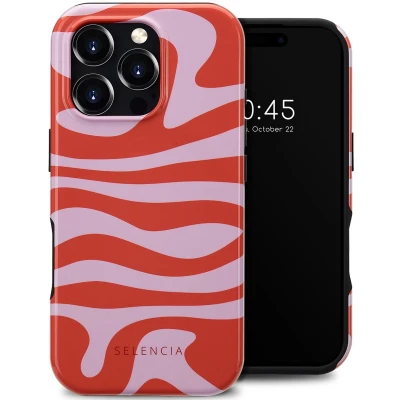 Afbeelding van Selencia Hoesje Geschikt voor iPhone 16 Pro Vivid Backcover MagSafe Dream Swirl Pink