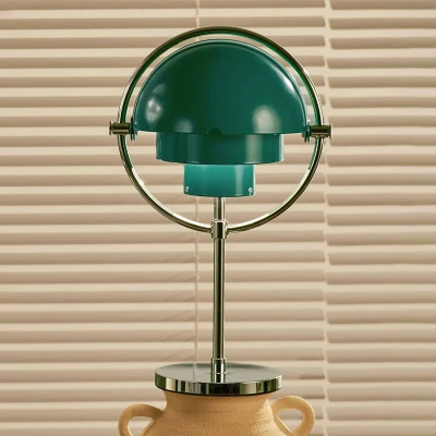 Afbeelding van Gubi Accu tafellamp Multi Lite, chroom/blauwgroen, H 30 cm