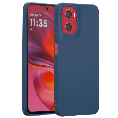 Afbeelding van imoshion Hoesje Geschikt voor Motorola Moto E15, G05 Color Backcover Donkerblauw