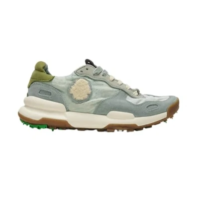 Afbeelding van Satorisan Chacrona Linen Casual Sneakers Vrouwen Vintage Leer en linnen Kleur Camo Milky Jade Maat 42