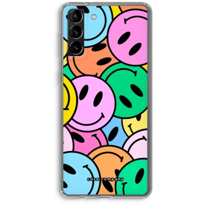 Afbeelding van Case Company® hoesje geschikt voor Samsung Galaxy S21 Plus Smiley N1 Soft Cover Telefoonhoesje Bescherming aan alle Kanten en Schermrand