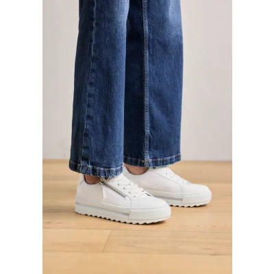 Afbeelding van Gabor 498 Sneakers Leer Dames Wit Maat 42