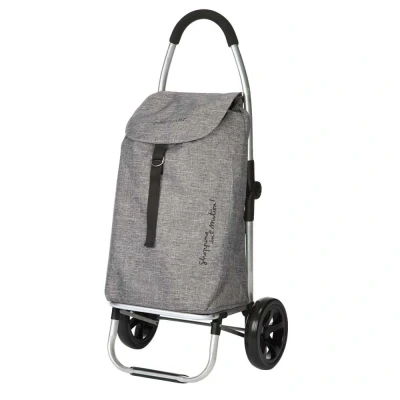 Afbeelding van Playmarket Go Two Compact Boodschappentrolley textured Trolley