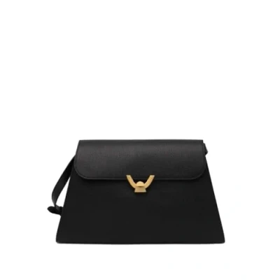 Afbeelding van COCCINELLE Dorian Handbag Grained Leather Zwart, zwart.