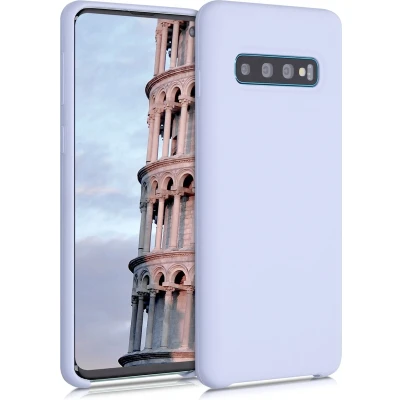 Afbeelding van kwmobile telefoonhoesje geschikt voor Samsung Galaxy S10 Hoesje met siliconen coating Smartphone case in pastel lavendel