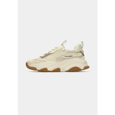 Afbeelding van Steve Madden Possession Sneakers laag, Dames, Maat: 37, White/gum Textiel/ synthetisch