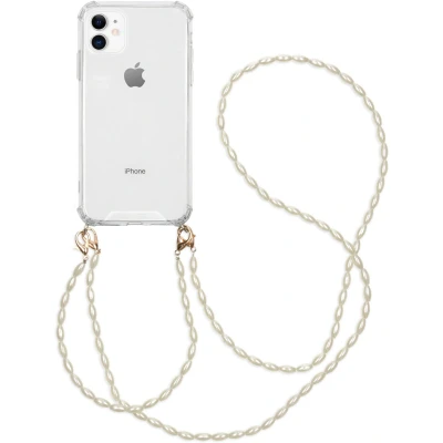 Afbeelding van imoshion Backcover met koord + armband Parels voor de iPhone 11 Transparant