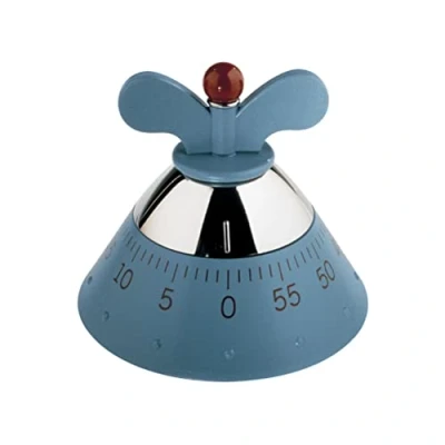 Afbeelding van Alessi A09 W Kitchen timer van thermoplastisch hars, wit, mechanisch uurwerk, 9 cm
