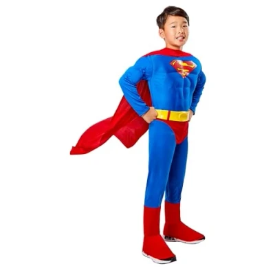 Afbeelding van Superman kostuum met spieren voor kinderen, 1 tot 2 jaar