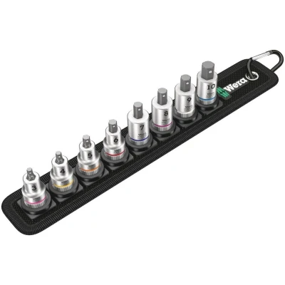 Afbeelding van Wera Belt B HF 2 Zyklop 8 delige bitdoppenset vasthoudfunctie op gordel 3/8&quot;