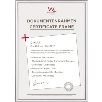 Afbeelding van walther+ design KV130S Wissellijst Papierformaat: DIN A4 Zilver